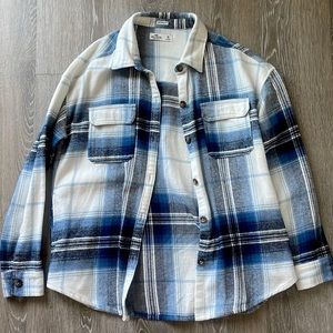 Blue and White Flannel From Hollister